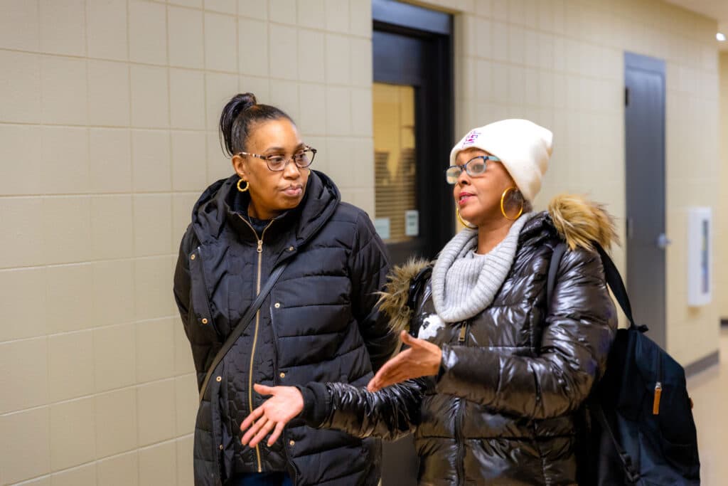 2 Ladies walk and talk